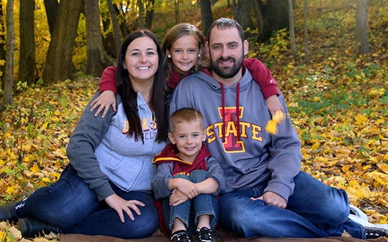 Chiropractor Newhall IA Jacob Pudenz With His Family